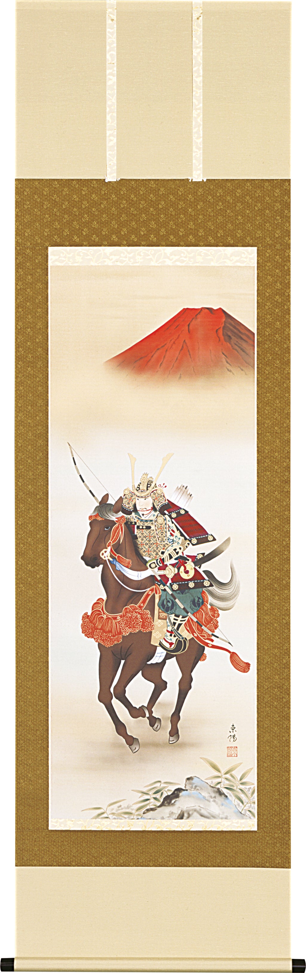 赤富士と武者